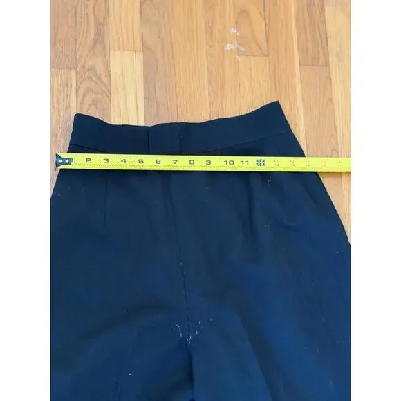 Gianni Sport Black Wool Dress Pants High Waist Pleated Made in USA Women’s 10 - Picture 4 of 6
